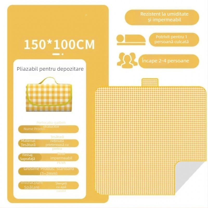 covoraș de picnic rezistent la umiditate, covoraș îngroșat, pânză de picnic în aer liber, pernă impermeabilă pentru camping, pernă portabilă rezistentă la umiditate, cort pliabil