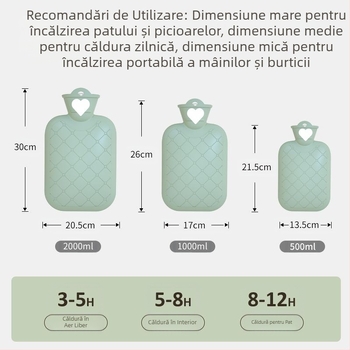 Sac de apă caldă reîncărcabil pentru încălzitor de mâini, rezistent la explozie, detașabil și lavabil, centură caldă pentru bebeluși, centură rece și menstruală pentru burtă