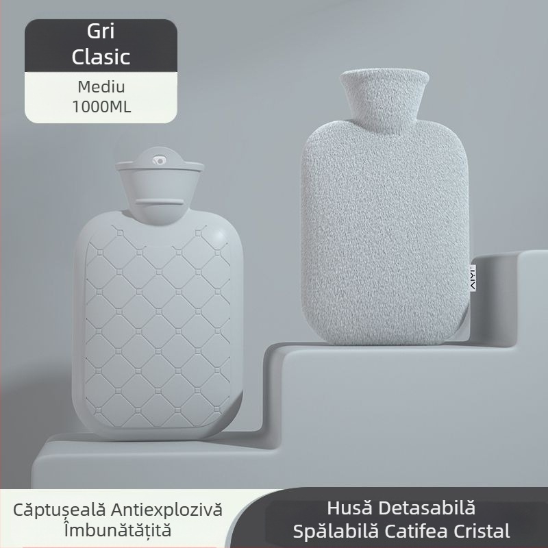 Sac de apă caldă reîncărcabil pentru încălzitor de mâini, rezistent la explozie, detașabil și lavabil, centură caldă pentru bebeluși, centură rece și menstruală pentru burtă