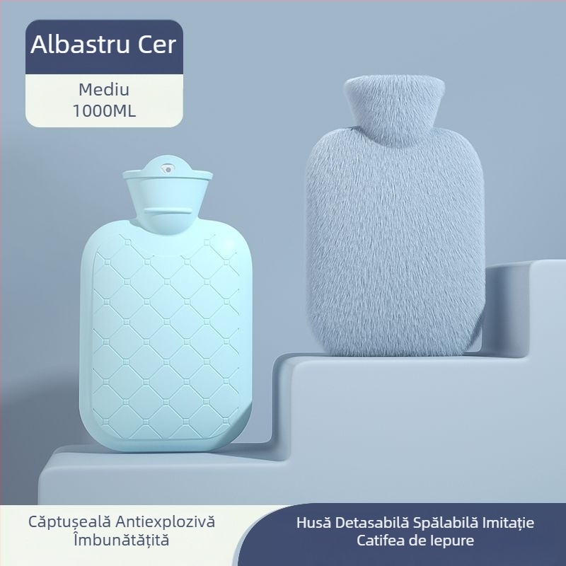 Sac de apă caldă reîncărcabil pentru încălzitor de mâini, rezistent la explozie, detașabil și lavabil, centură caldă pentru bebeluși, centură rece și menstruală pentru burtă