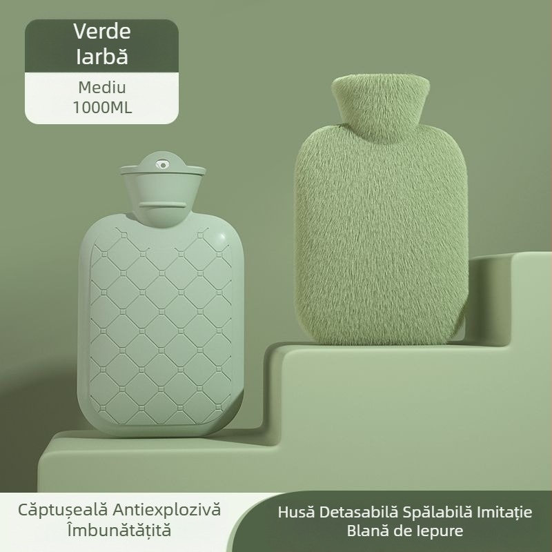 Sac de apă caldă reîncărcabil pentru încălzitor de mâini, rezistent la explozie, detașabil și lavabil, centură caldă pentru bebeluși, centură rece și menstruală pentru burtă