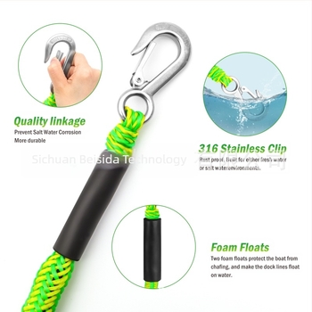 Upgrade 4FT New Hook boat rope Marine elastic rope marin cable cauciuc boat boat rope dock line