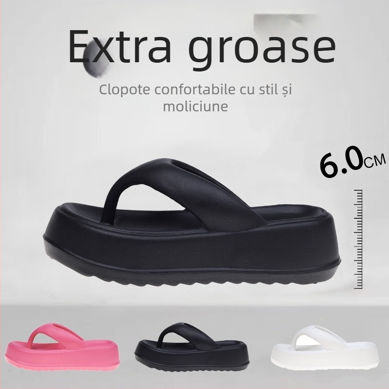 Sandale japoneze STELU cu fund gros, pentru femei, îmbrăcăminte exterioară, cu clipsuri pentru creșterea înălțimii, pentru timpul liber, primăvara și vara, pentru vacanță la mare, cu senzație de rahat