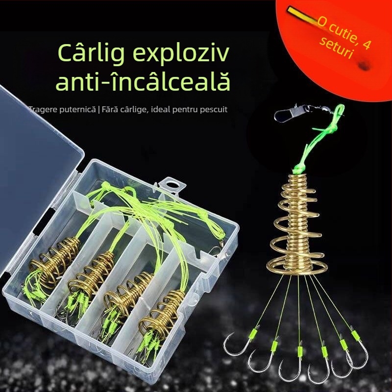 Cârlig de explozie de fund anti-agățare, cârlig de pescuit Ishini anti-zgâriere, undiță de aruncare, undiță de pescuit în mare, grup de pescuit, artefact de pescuit, cârlig cu bombă cu arc mare