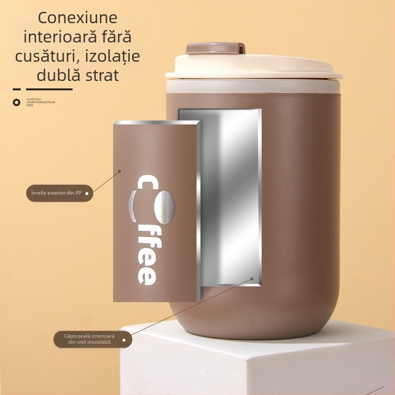 Cană de cafea din oțel inoxidabil 304, cană de vid, cană de cafea pentru birou, cană mică portabilă pentru fete, cană de apă portabilă pentru studenți, en-gros