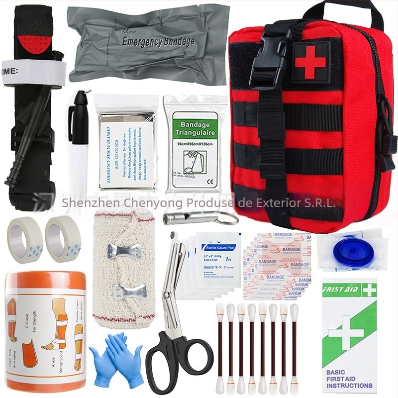 Set de scule de prim ajutor pentru exterior, ambalaj pentru supraviețuire, kit de urgență pentru depozitare sălbatică, kit tactic multifuncțional pentru prim ajutor pe teren