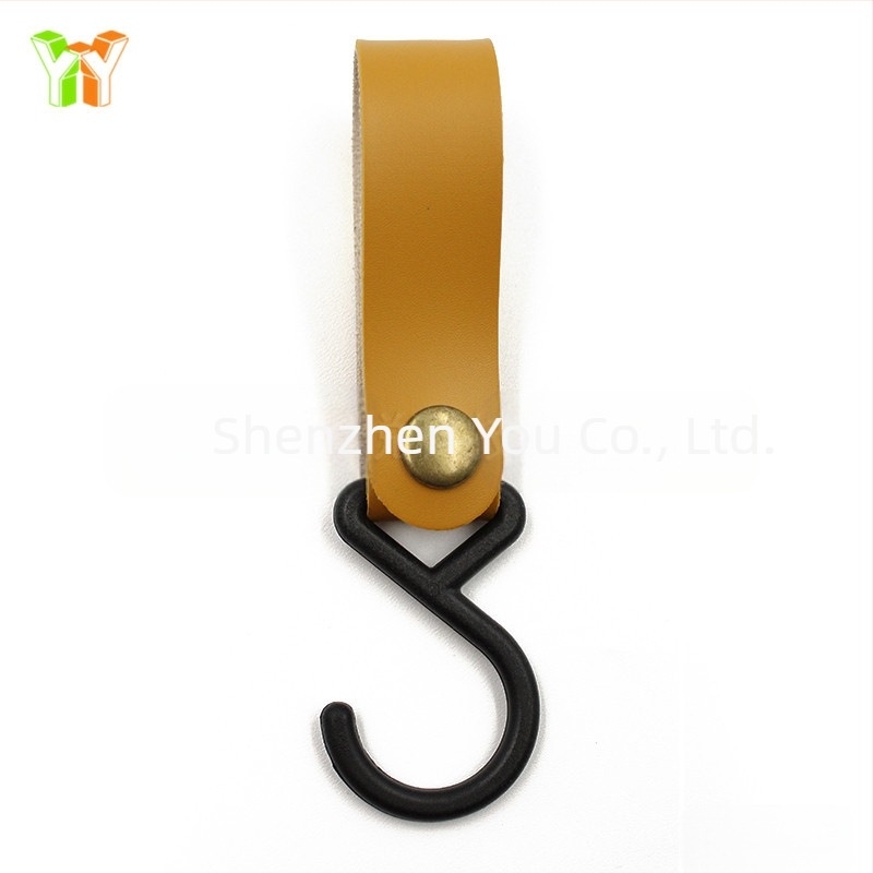 Cârlig din piele tip S în stoc, cârlig de depozitare pentru cort de camping în aer liber, cârlig de organizare a tacâmurilor pentru casă și bucătărie