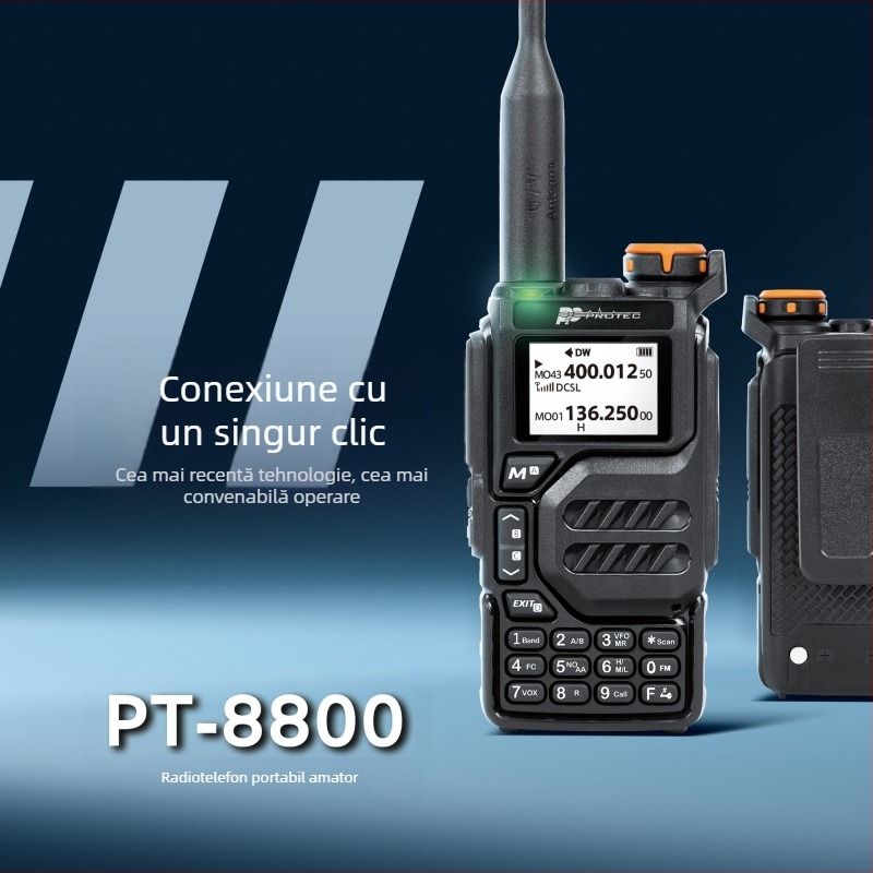 Stație walkie-talkie portabilă VHF profesională comercială anti-cădere cu putere mare, rezistentă la zgomot, pentru comunicare inginerească, asigurarea siguranței și protecție