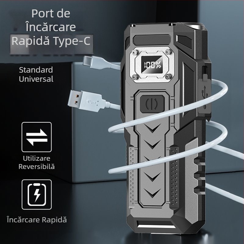 Lanternă magnetică puternică multifuncțională cu LED-uri transfrontaliere, iluminat de urgență pentru exterior, încărcare comoară, lampă de lucru pentru reparații auto