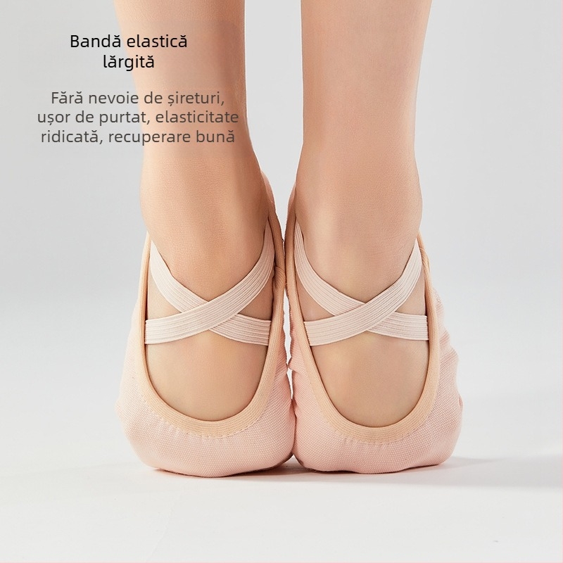 Pantofi de dans cu talpă moale pentru copii, pantofi de dans din pânză cusut, yoga, pantofi de dans pentru adulți, pantofi de balet, comerț exterior