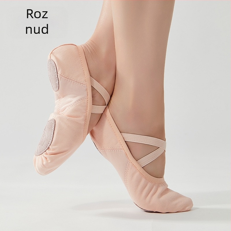 Pantofi de dans cu talpă moale pentru copii, pantofi de dans din pânză cusut, yoga, pantofi de dans pentru adulți, pantofi de balet, comerț exterior