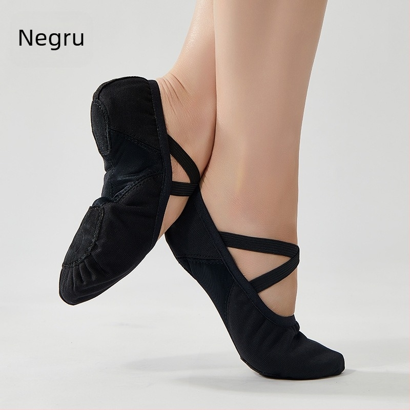 Pantofi de dans cu talpă moale pentru copii, pantofi de dans din pânză cusut, yoga, pantofi de dans pentru adulți, pantofi de balet, comerț exterior