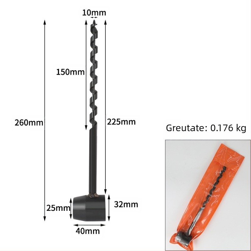 Burghiu manual pentru supraviețuire în aer liber, din oțel carbon, în stoc, transfrontalier, pentru prelucrarea lemnului