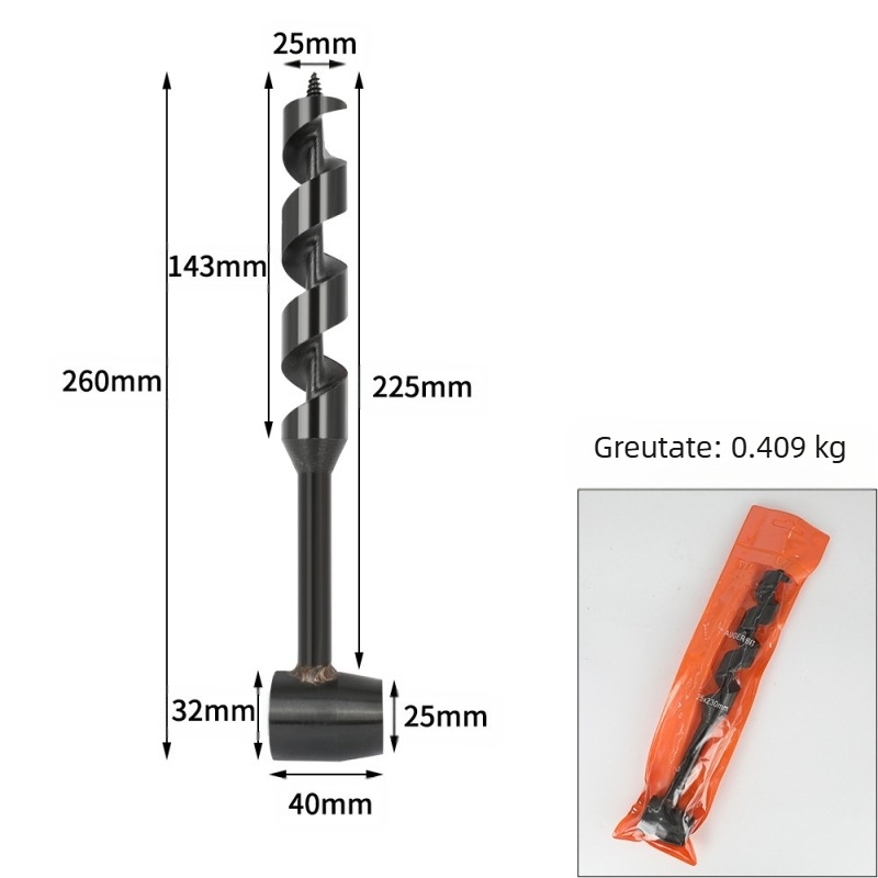 Burghiu manual pentru supraviețuire în aer liber, din oțel carbon, în stoc, transfrontalier, pentru prelucrarea lemnului