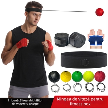 Minge de reacție de box montată pe cap, minge de ventilație de decompresie, minge magică de box, minge de viteză pentru familie, minge de antrenament, minge de lovire, aparat de fitness