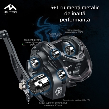 Roată de pescuit Hao Dun Black Thunder Strong Water Drop, Light Thunder Heavy Thunder, universală, 7KG, forță de frânare, single Rocker 51 Luya