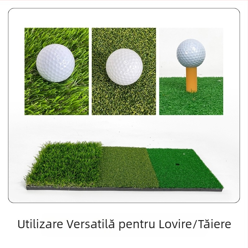 Saltea de antrenament de golf direct din fabrică, portabilă, pentru exerciții în aer liber, cu leagăn, pentru exerciții de golf, cu trei saltele de iarbă