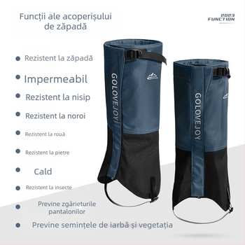 Husă de pantofi de schi pentru bărbați și femei, profesională, pentru iarnă, în aer liber, pentru drumeții, alpinism, husă de zăpadă, impermeabilă și respirabilă, caldă, cu căptușeală din fleece, husă pentru picioare