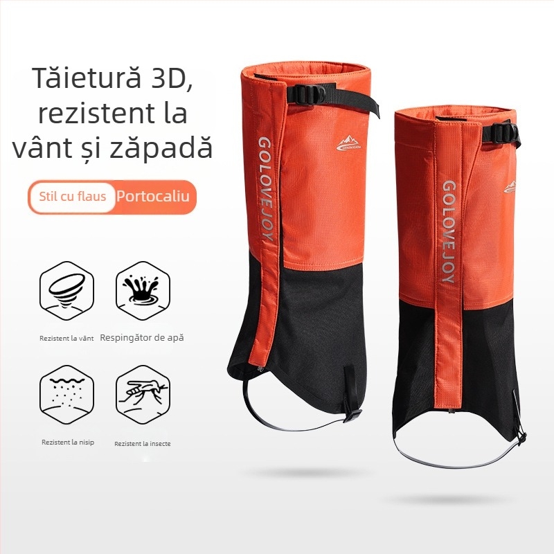 Husă de pantofi de schi pentru bărbați și femei, profesională, pentru iarnă, în aer liber, pentru drumeții, alpinism, husă de zăpadă, impermeabilă și respirabilă, caldă, cu căptușeală din fleece, husă pentru picioare
