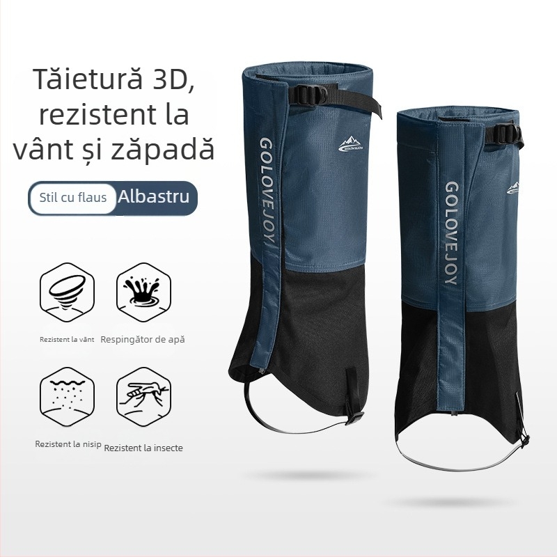 Husă de pantofi de schi pentru bărbați și femei, profesională, pentru iarnă, în aer liber, pentru drumeții, alpinism, husă de zăpadă, impermeabilă și respirabilă, caldă, cu căptușeală din fleece, husă pentru picioare