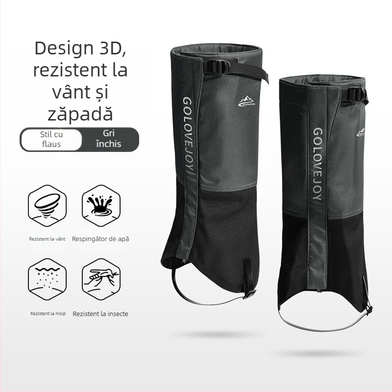 Husă de pantofi de schi pentru bărbați și femei, profesională, pentru iarnă, în aer liber, pentru drumeții, alpinism, husă de zăpadă, impermeabilă și respirabilă, caldă, cu căptușeală din fleece, husă pentru picioare