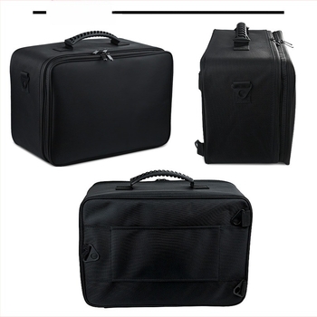 Geantă cosmetică profesională pentru machiaj, portabilă, multifuncțională, pentru unghii, frumusețe, gene, tatuaje, broderie, cutie de instrumente de depozitare