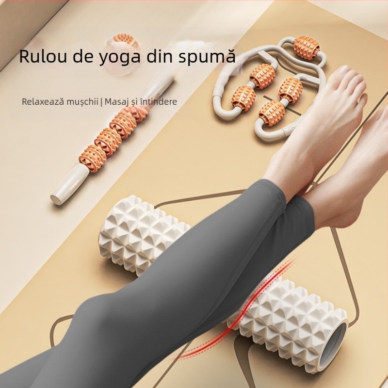 Rolă de spumă pentru yoga, fitness, slăbire, exerciții pentru picioare, masaj, întindere, spumă, Wolf-Tooth Stick, dispozitiv de slăbire pentru picioare din fabrică