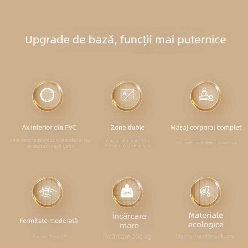 Rolă de spumă pentru yoga, fitness, slăbire, exerciții pentru picioare, masaj, întindere, spumă, Wolf-Tooth Stick, dispozitiv de slăbire pentru picioare din fabrică