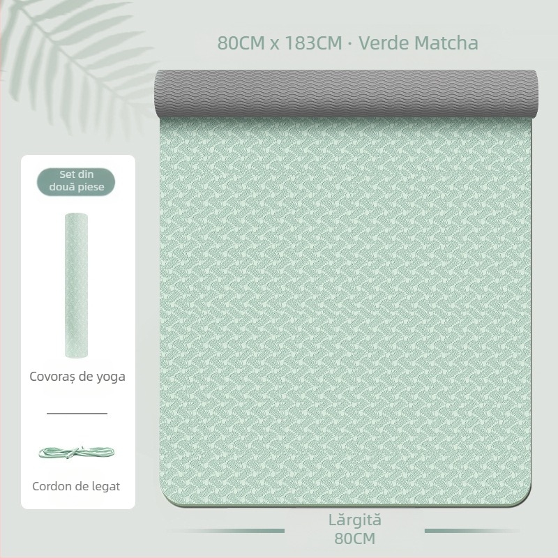 Zhenle, saltea de yoga specială pentru fete, antiderapantă, îngroșată și lărgită, izolare fonică, saltea de fitness, absorbție a șocurilor, saltea de podea