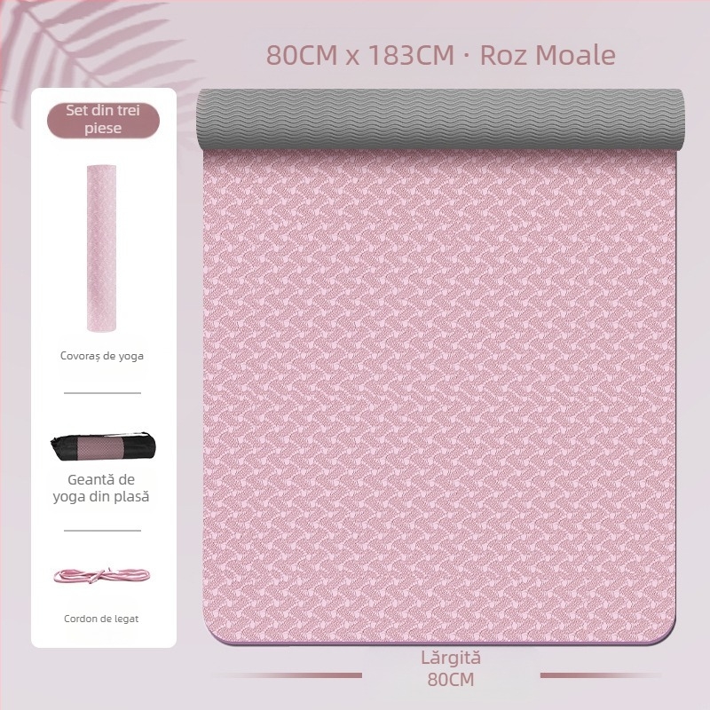 Zhenle, saltea de yoga specială pentru fete, antiderapantă, îngroșată și lărgită, izolare fonică, saltea de fitness, absorbție a șocurilor, saltea de podea