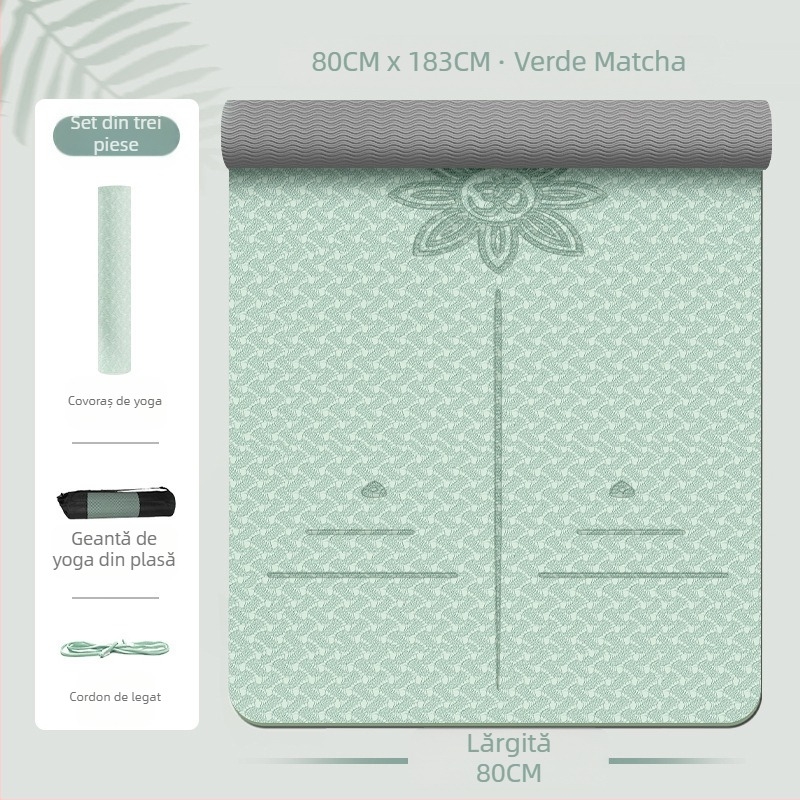 Zhenle, saltea de yoga specială pentru fete, antiderapantă, îngroșată și lărgită, izolare fonică, saltea de fitness, absorbție a șocurilor, saltea de podea