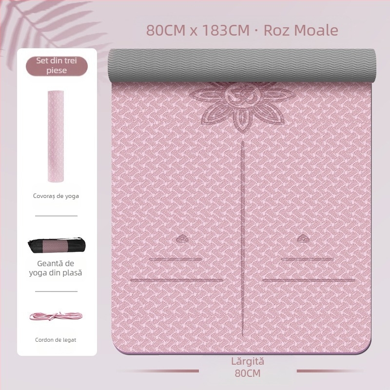 Zhenle, saltea de yoga specială pentru fete, antiderapantă, îngroșată și lărgită, izolare fonică, saltea de fitness, absorbție a șocurilor, saltea de podea