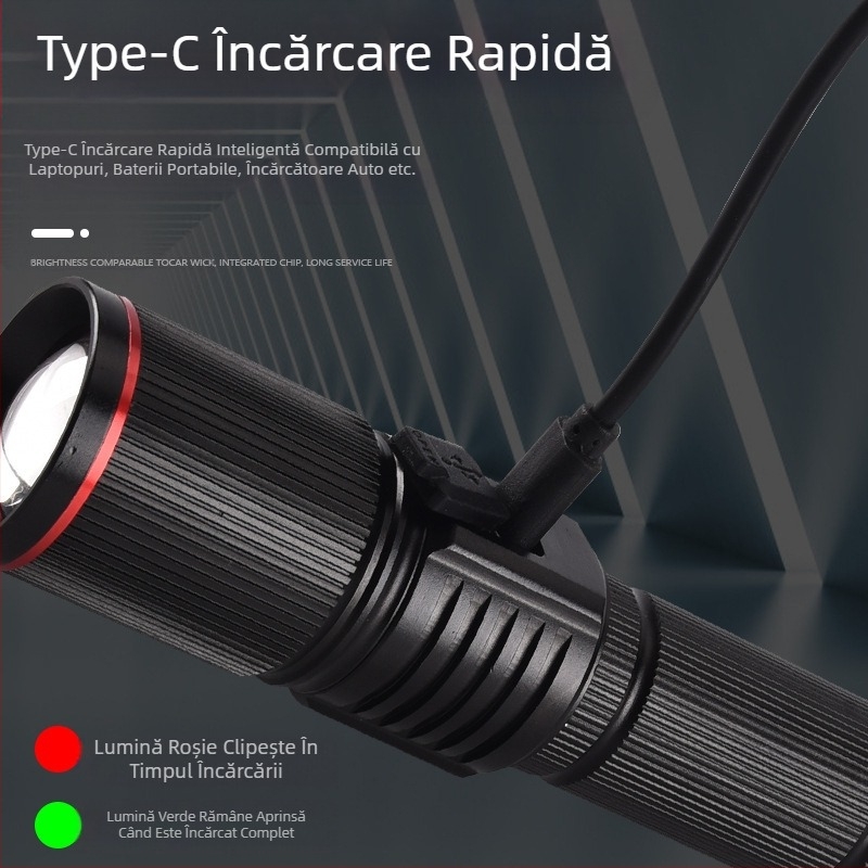 Lanternă LED telescopică cu zoom, impermeabilă, cu infraroșu de 5W, lumină de umplere pentru exterior de 850nm, lanternă DIY de 940nm, 21700
