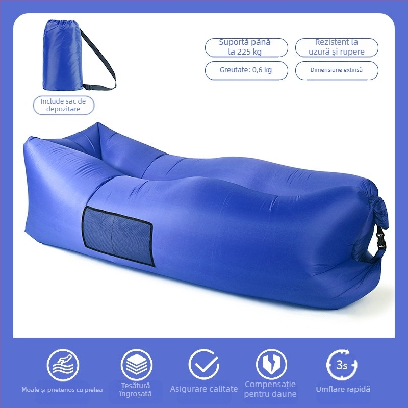 Canapea gonflabilă leneșă, portabilă, pentru plajă, în aer liber, cu aer, pentru pat, sac de dormit leneș, potrivit pentru culori, producător en-gros