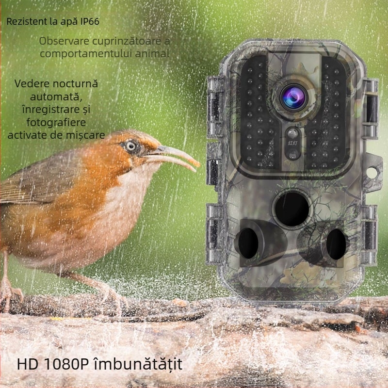 Cameră de vânătoare HD cu infraroșu transfrontalieră pentru animale sălbatice, cameră de vânătoare cu vedere nocturnă, urmărire prin inducție, livadă