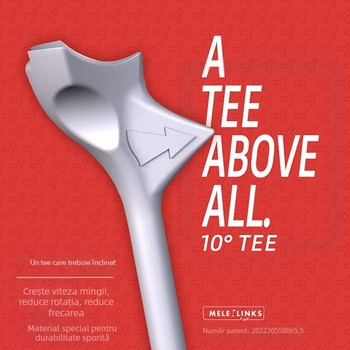 Cuie de golf cu brevet Merlot, 20 buc/cutie, înclinate la 10 grade, suport pentru minge, accesorii de golf, vânzare transfrontalieră