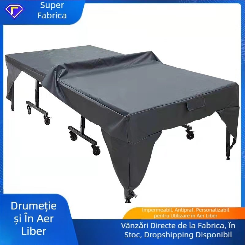 Fabrica de en-gros, husă de masă de tenis de masă în aer liber, husă de praf pentru curte, terasă, impermeabilă, protecție solară, husă de masă de tenis de masă cu gresie