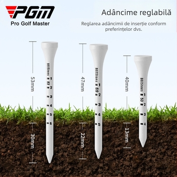 Pgm Golf Wood Tee Limit reglabil înălțime crampoane scară de golf adâncime marcaj minge suport Tee