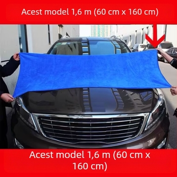 Prosop mare pentru spălătorie auto, lavetă absorbantă extinsă, îngroșată, lavetă de curățare fără scame pentru mașini mari, catifea