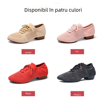 Pantofi de dans jazz pentru femei, pantofi de balet respirabili pentru adulți, pantofi de profesor pentru clasă cu talpă moale, pantofi de dans, pantofi en-gros