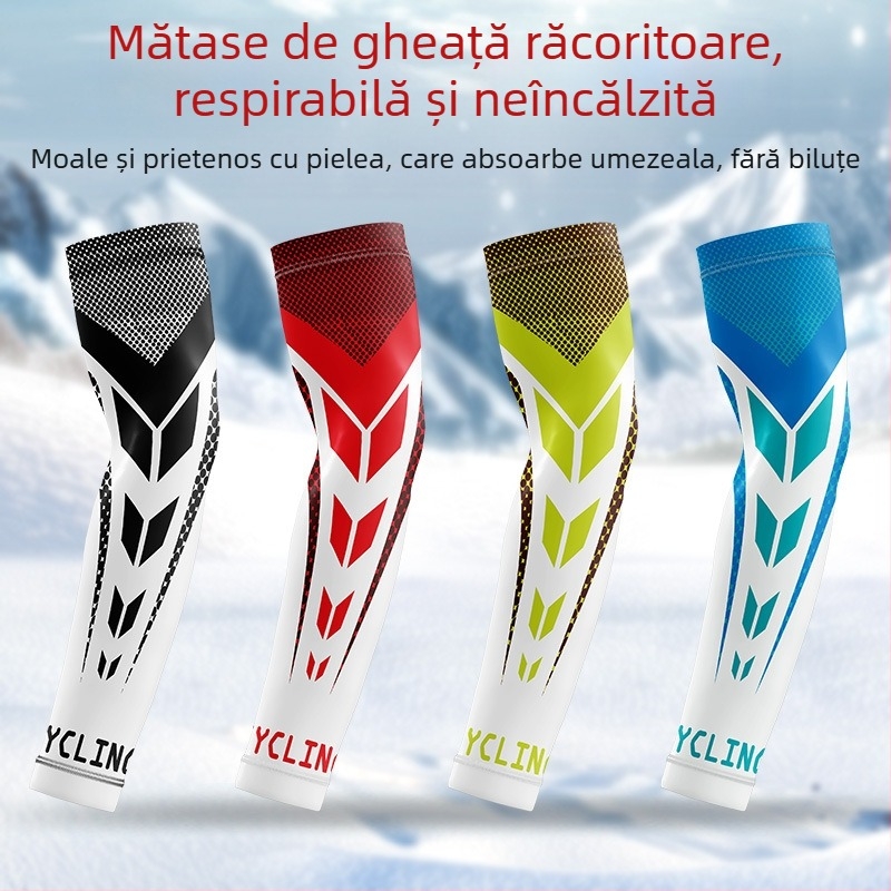 Set de protecție solară pentru ciclism, set de braț pentru bărbați, parasolar de vară, sporturi în aer liber, motocicletă, nou, pescuit, subțire, respirabil, mătase de gheață, manșon