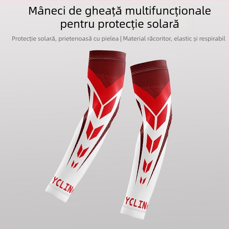Set de protecție solară pentru ciclism, set de braț pentru bărbați, parasolar de vară, sporturi în aer liber, motocicletă, nou, pescuit, subțire, respirabil, mătase de gheață, manșon