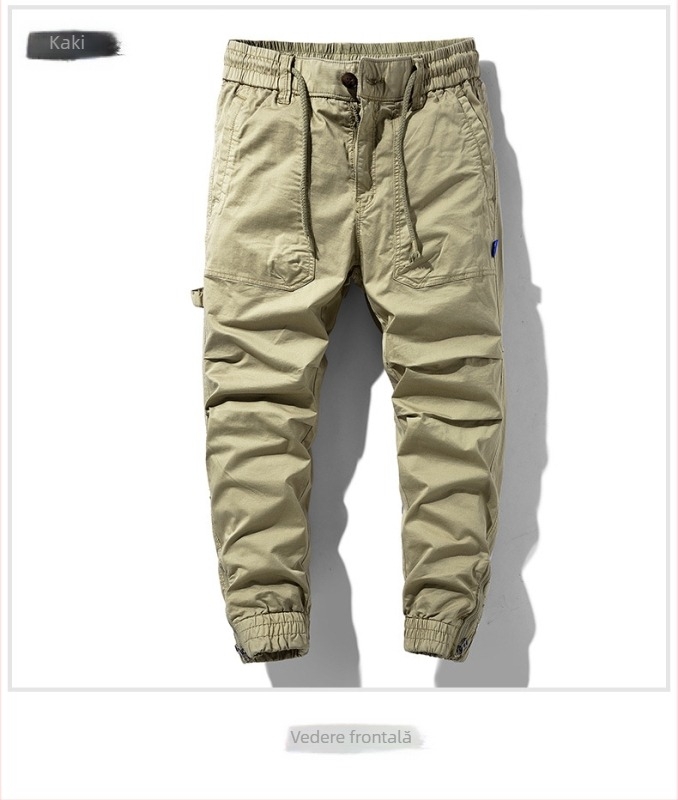 Pantaloni casual Amazon pentru bărbați, pantaloni sport spălați de toamnă, camuflaj, cu mai multe buzunare, salopetă dreaptă, pantaloni casual pentru bărbați