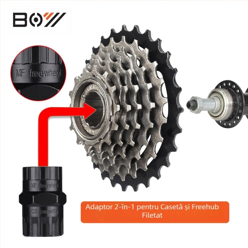 Instrument de reparare a bicicletelor Boy Brand Card Spinning și instalare integrată pentru dezasamblare, volantă de bicicletă, instrument de mânecă