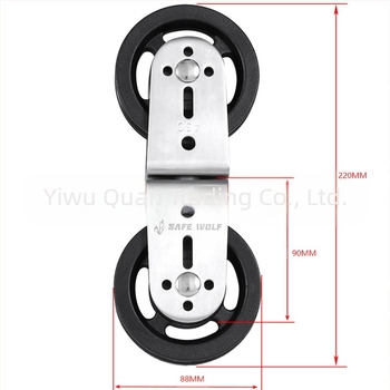 Roată mare din sârmă de oțel în formă de 8, scripete dublu, echipament de fitness, doar scripete/roată cu canelură din aliaj de aluminiu, scripete din nailon, accesorii pentru echipamente de fitness