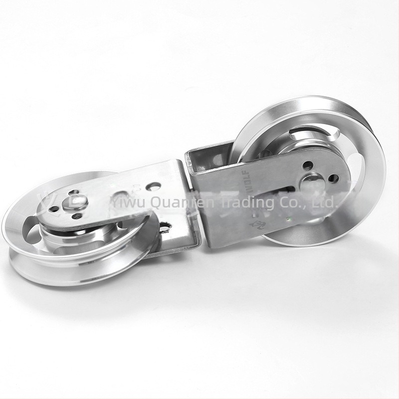 Roată mare din sârmă de oțel în formă de 8, scripete dublu, echipament de fitness, doar scripete/roată cu canelură din aliaj de aluminiu, scripete din nailon, accesorii pentru echipamente de fitness