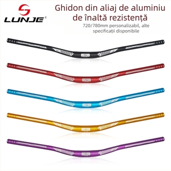 Ghidon de bicicletă, mâner orizontal pentru bicicletă de munte, mâner pliabil pentru bicicletă de șosea, mâner orizontal din aliaj de aluminiu, mâner drept de 31,8 mm, mâner de înghițitură
