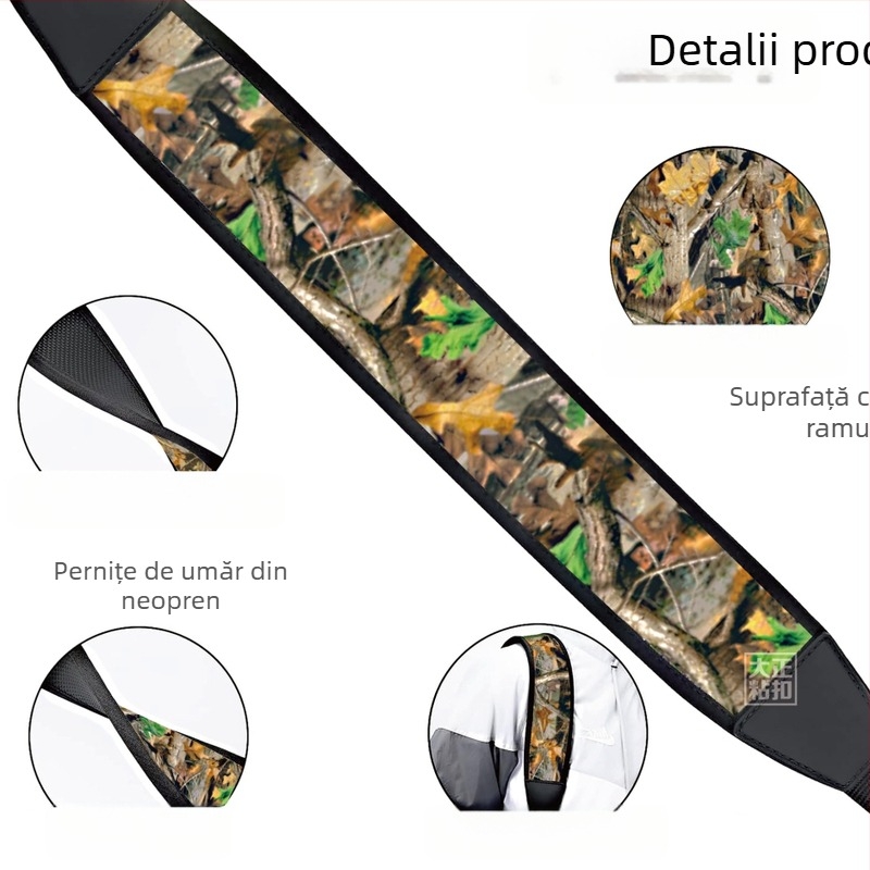 Curea de umăr tactică transfrontalieră pentru exterior, multifuncțională, reglabilă în două puncte, îngroșată, confortabilă, rezistentă la uzură, anti-alunecare, pentru pistol