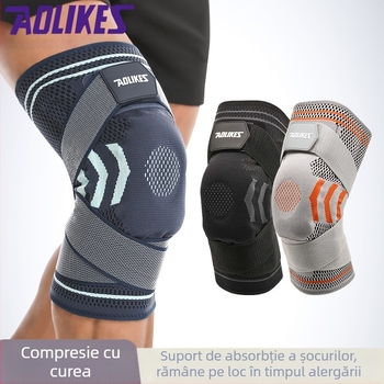 Genunchiere sport baschet curele silicon suport pentru picioare ciclism alergare protecție genunchi exerciții în aer liber