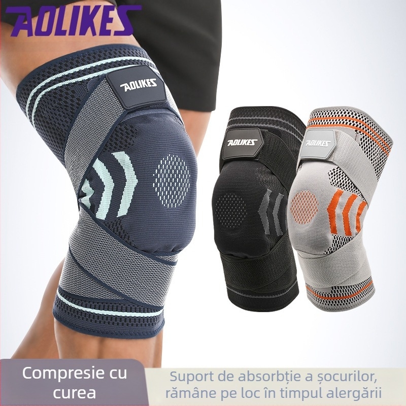 Genunchiere sport baschet curele silicon suport pentru picioare ciclism alergare protecție genunchi exerciții în aer liber